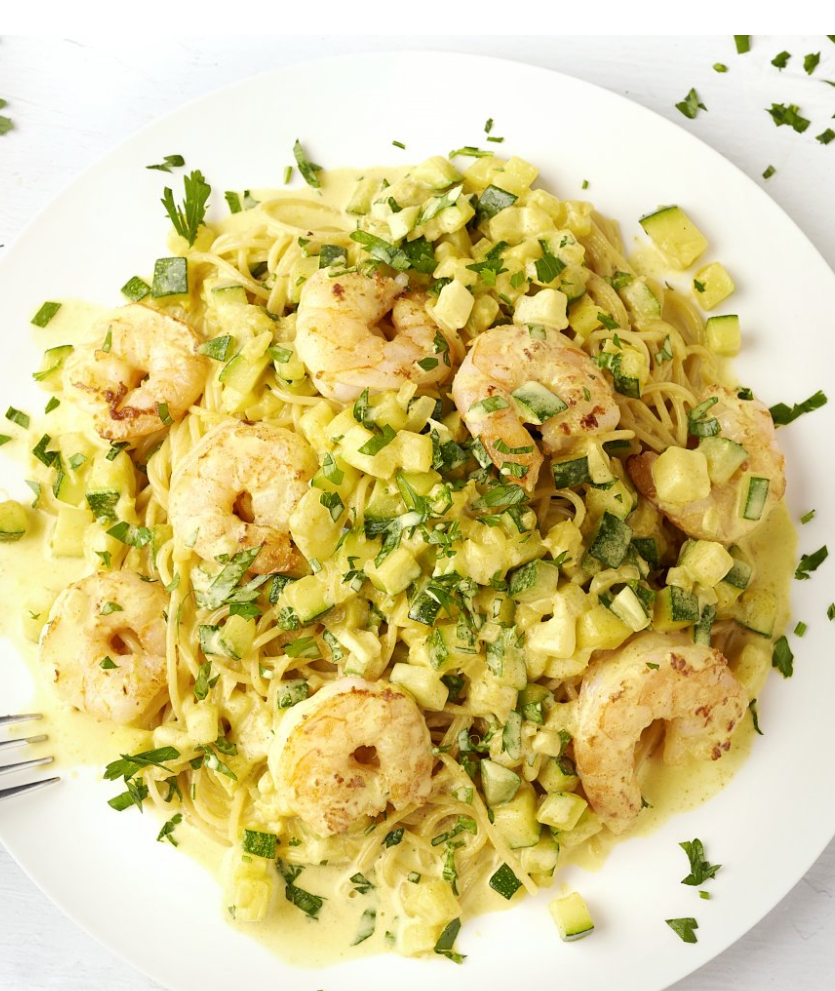 Pasta Scampi Curry