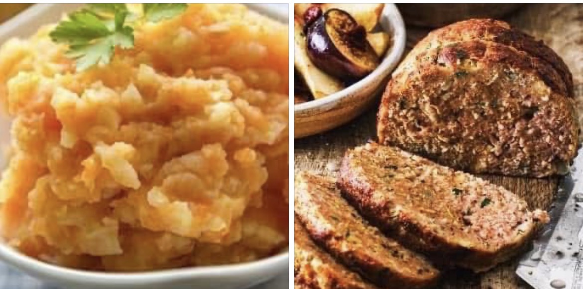 Wortelpuree met gehaktbroodje 