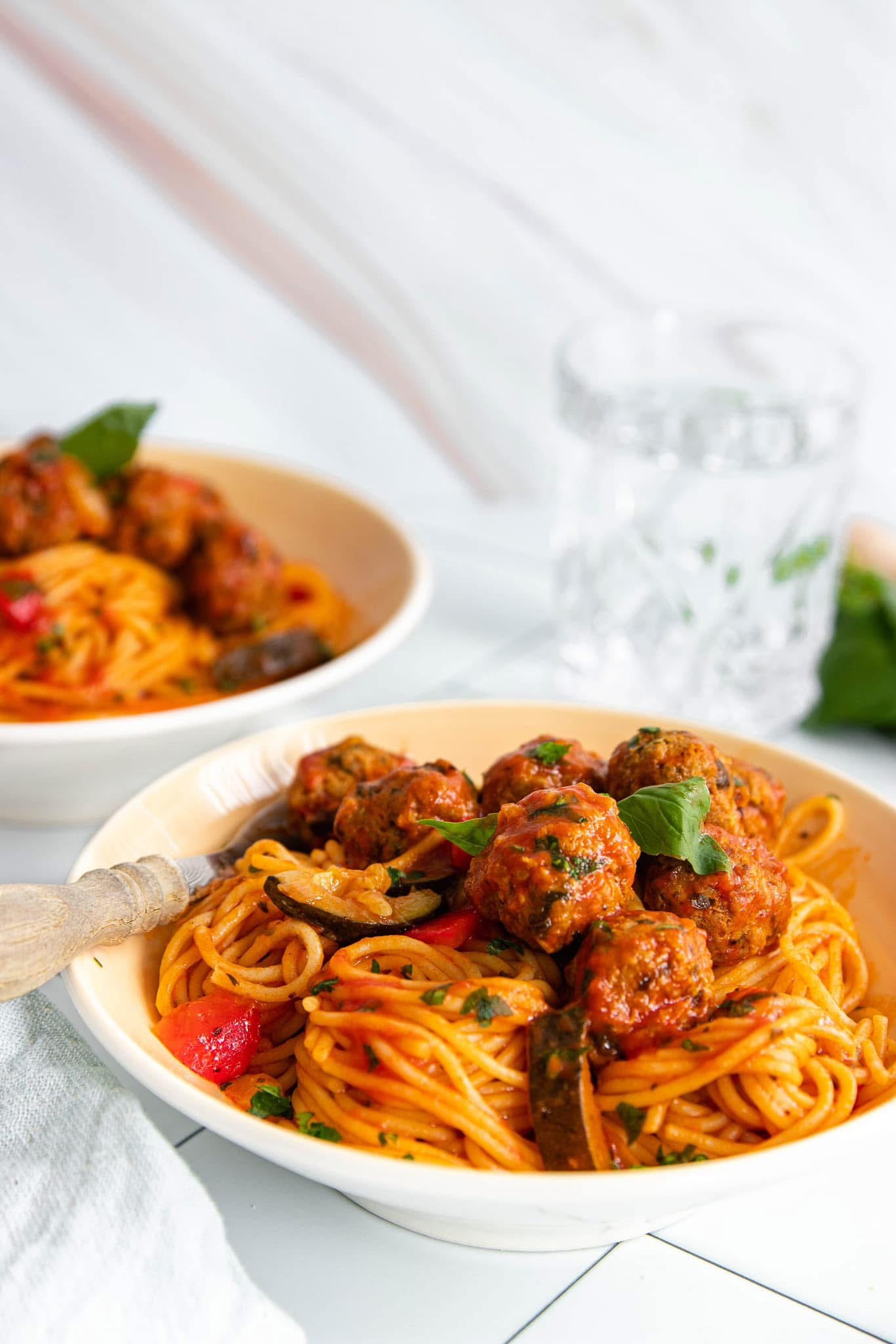 Gehaktballetjes met pasta