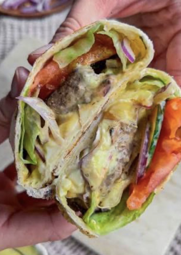 Wrap hamburger giant