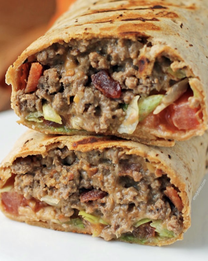 Wrap hamburger hannibal + slaatje 