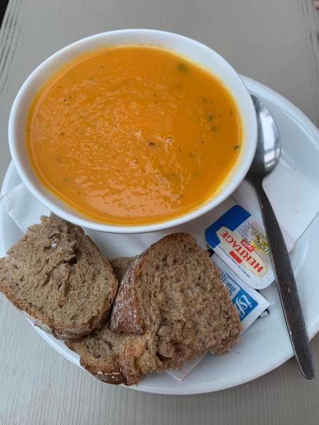 soep van de dag :halve liter
